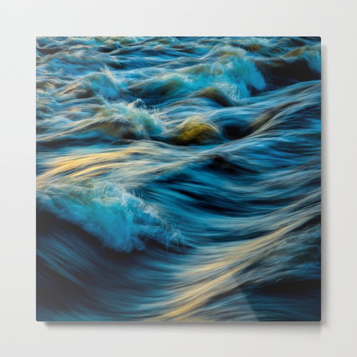 successive waves of water in the sea Metal Print