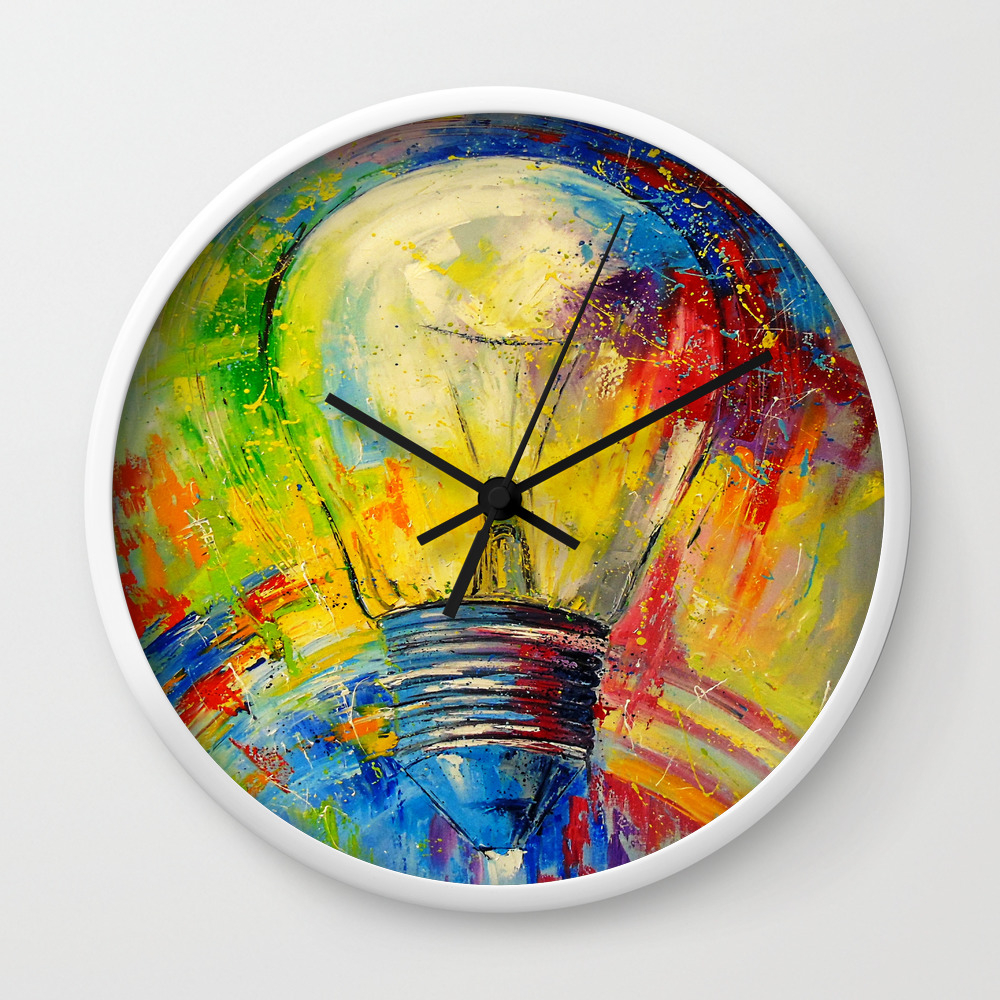 Light Bulb Wall Clock By Olhadarchuk Society6