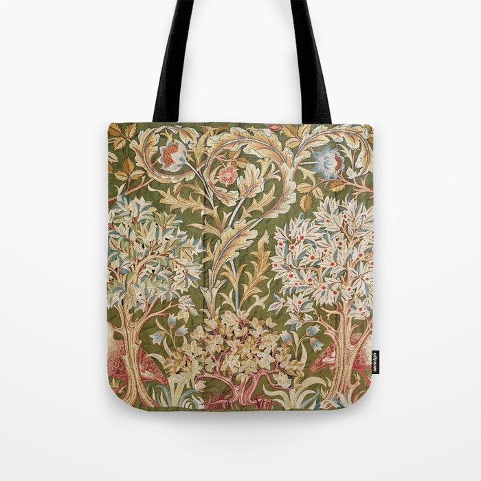 William Morris & May Morris Woodland Embroidery Tote Bag