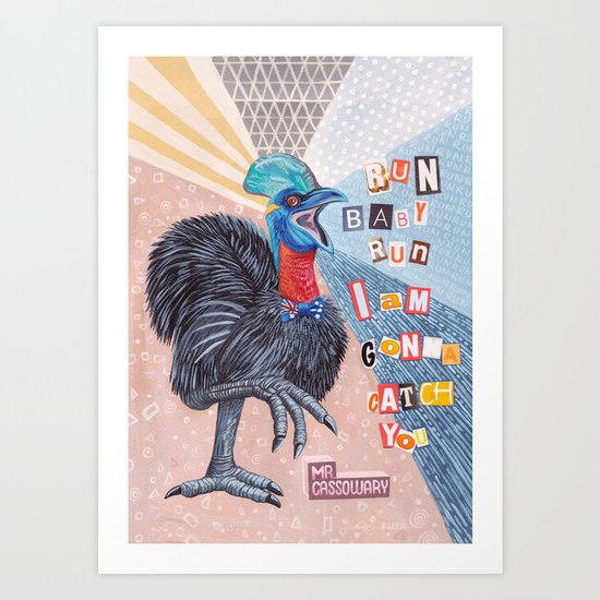 Mrs Cassowary Art Print