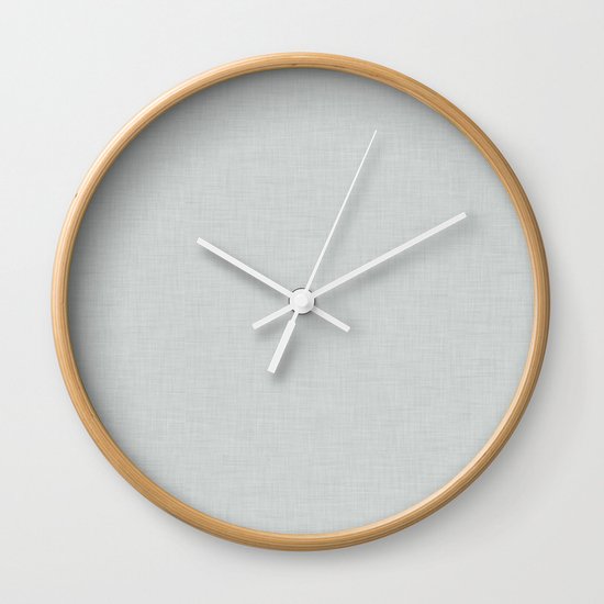 Plain Grey Fabric Texture Wall Clock By Susycosta Society6