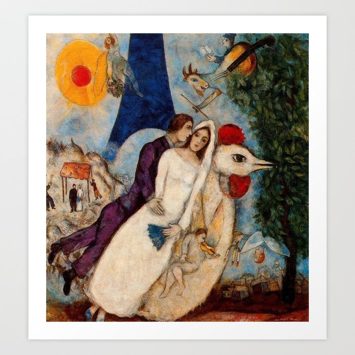 Marc Chagall The Clock Oil Painting Reproductions for sale