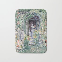 The Garden in Its Glory by Childe Hassam Bath Mat