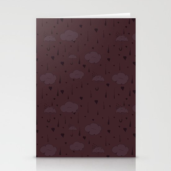 Rainy Love Stationery Cards