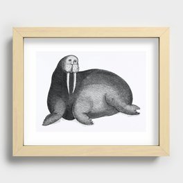 Arctic walrus from Zoological lectures delivered at the Royal institution in the years 1806-7 illust Recessed Framed Print