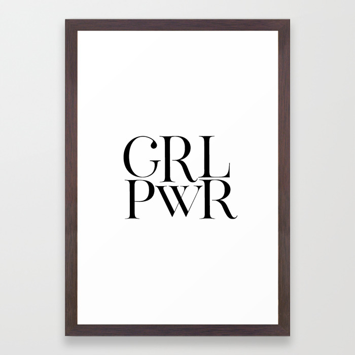 Download Girl Power Sign Grl Pwr Print Girls Room Decor Feminism Art Feminist Print Girly Svg Modern Art Tee Framed Art Print By Aleksmorin Society6