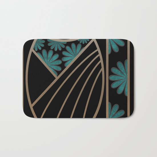 ART DECO FLOWERS (abstract) Bath Mat