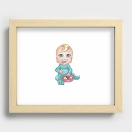 Baby Loves Fruit Recessed Framed Print