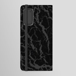 Cracked Space Lava - Black Android Wallet Case