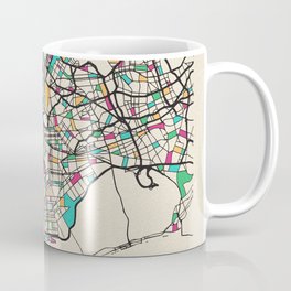 Colorful City Maps: New York City, USA Coffee Mug