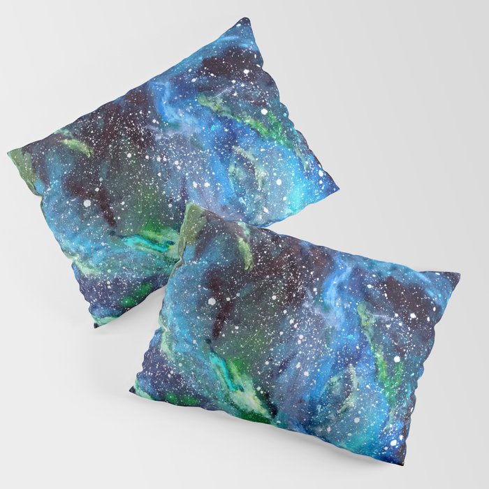 Galaxy (blue/green) Pillow Sham