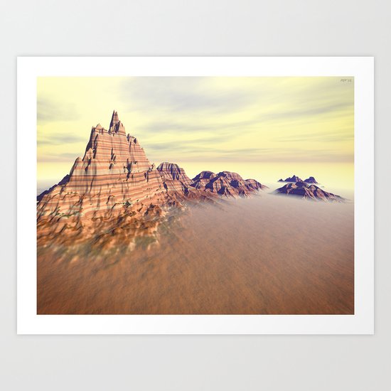 Sedimentary Mountain Range Art Print