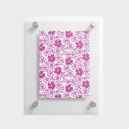 Sakura flower blossoms in magenta and white Floating Acrylic Print