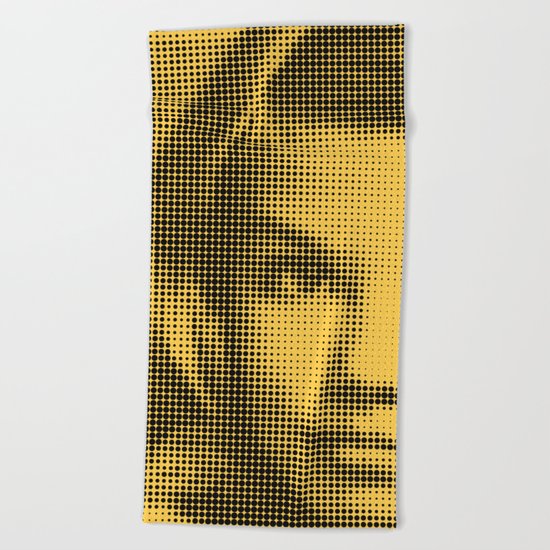 Face of raster Beach Towel