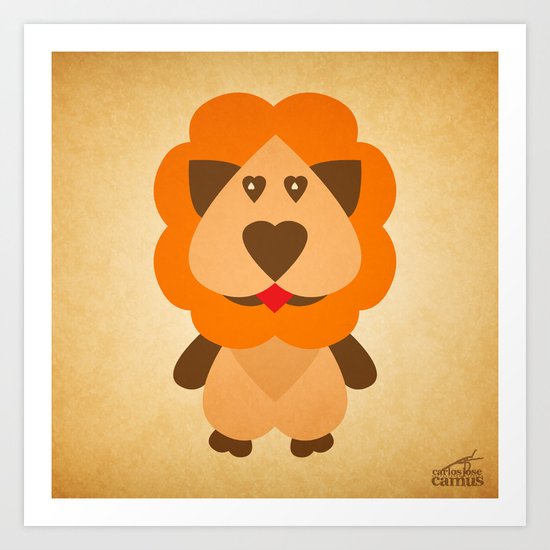 Lion Heart Art Print