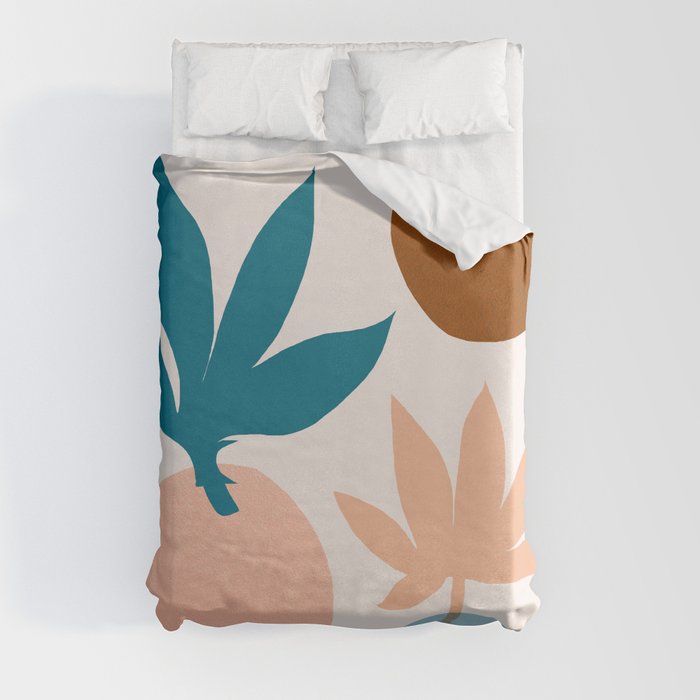 Abstraction_Floral_Shape_001 Duvet Cover