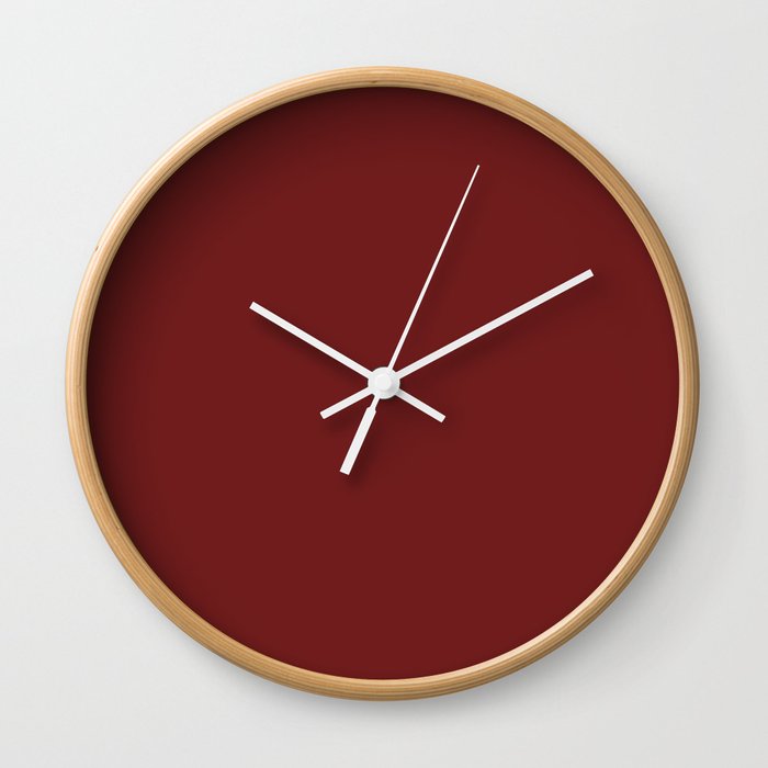 Prune - solid color Wall Clock