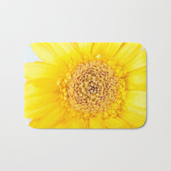 Sunny Summer Love - Yellow Gerbera #1 #decor #art #society6 Bath Mat