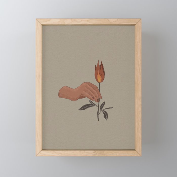 Flame Framed Mini Art Print