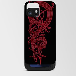 The viking dragon Fáfnir (red) iPhone Card Case