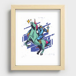 Ninja Unicorn Recessed Framed Print