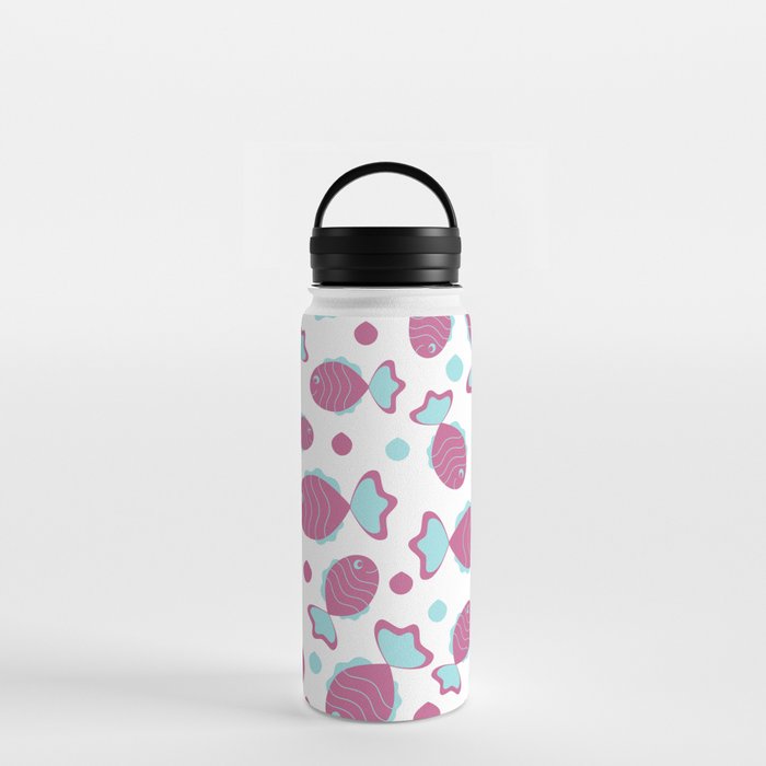 Marine pattern with fish Water Bottle