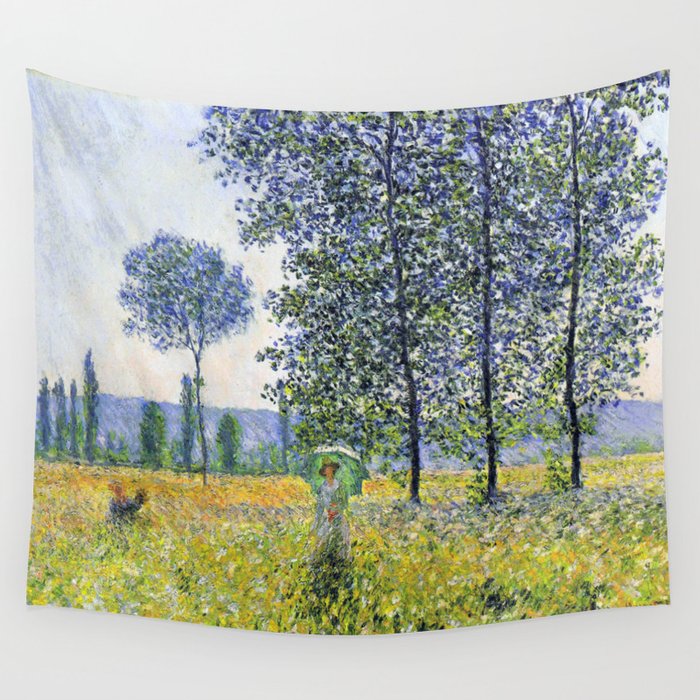 Claude Monet Sunlight Effect Under The Poplars 1887 Wall Tapestry