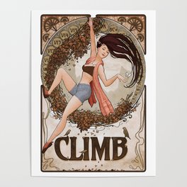Art Nouveau Climber Poster