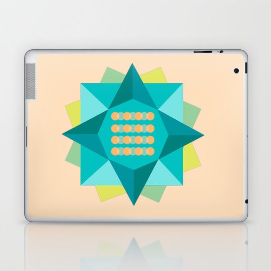 Abstract Lotus Flower - Yoga Print Laptop & iPad Skin