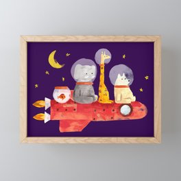 Let's All Go To Mars Framed Mini Art Print