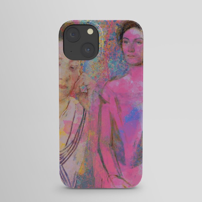 Two Portraits Classic Modern Impressionist Pop Remix Art iPhone Case