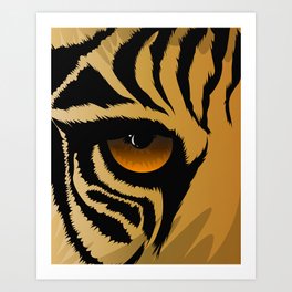 tiger eye illustration art Art Print