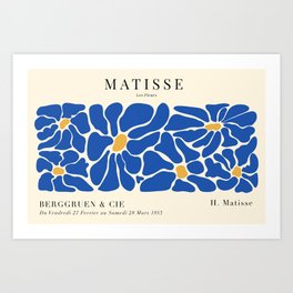 Henri Matisse Style Flower Cut-Outs  Art Print