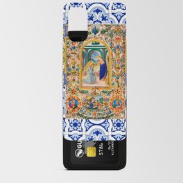 Italian,Sicilian art,holy Mary,Virgin Mary,maiolica,tiles,lemons,Citrus  Android Card Case