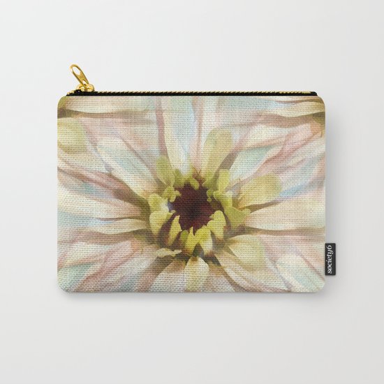 Painterly Seamless Pink Zinnia Carry-All Pouch