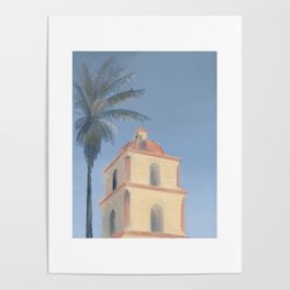 church in Santa Barbara Poster