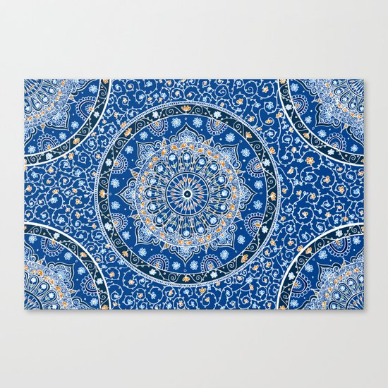 Summer Nights Mandala Canvas Print