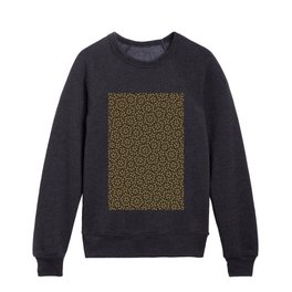 Golden Geometric Stars Tessellated Geometric Pattern Kids Crewneck