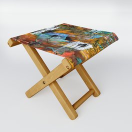 Colorful Southwest Layers of Decay Folding Stool