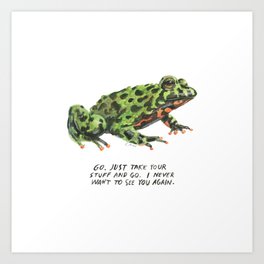 Oriental fire-bellied toad Art Print