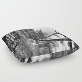 Looking East On 110th Street From Park Avenue On A Rainy Day - 1947 Floor Pillow