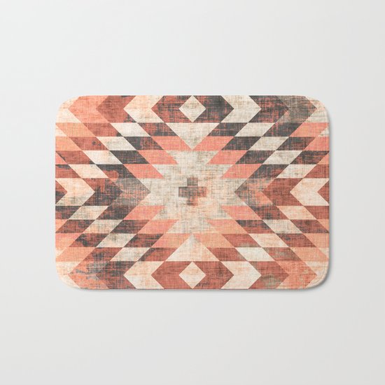 native coral diamond Bath Mat
