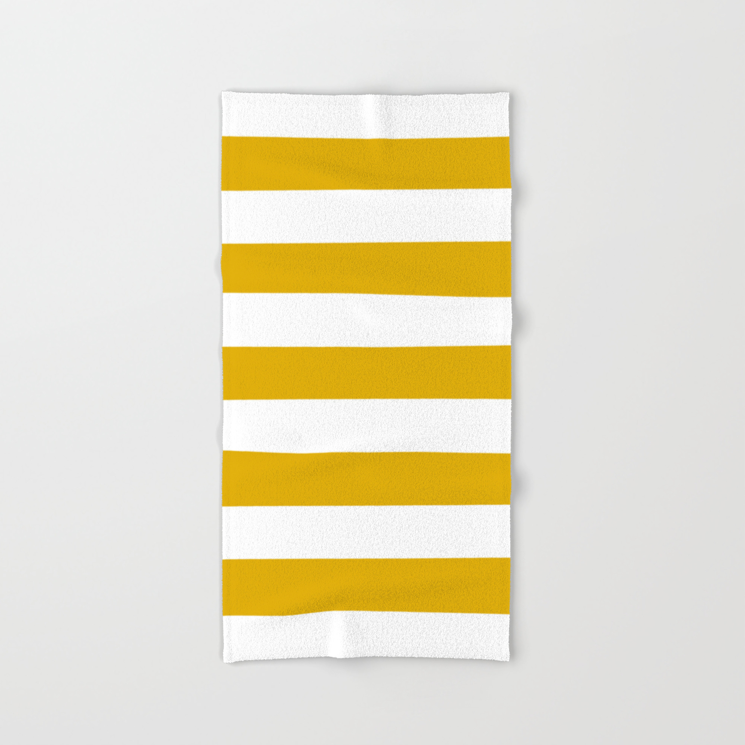 yellow and white striped bath towels