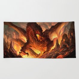 Fire Dragon Beach Towel