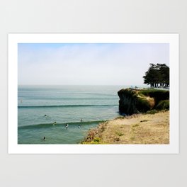 West Cliff Santa Cruz Art Print | Waves, Beach, Westcoast, Santacruz, Surfers, California, Surfing, Photo, Ocean 