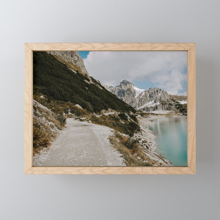 A walk in the Alps Framed Mini Art Print