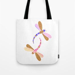 Pink and very peri dragonflies Tote Bag