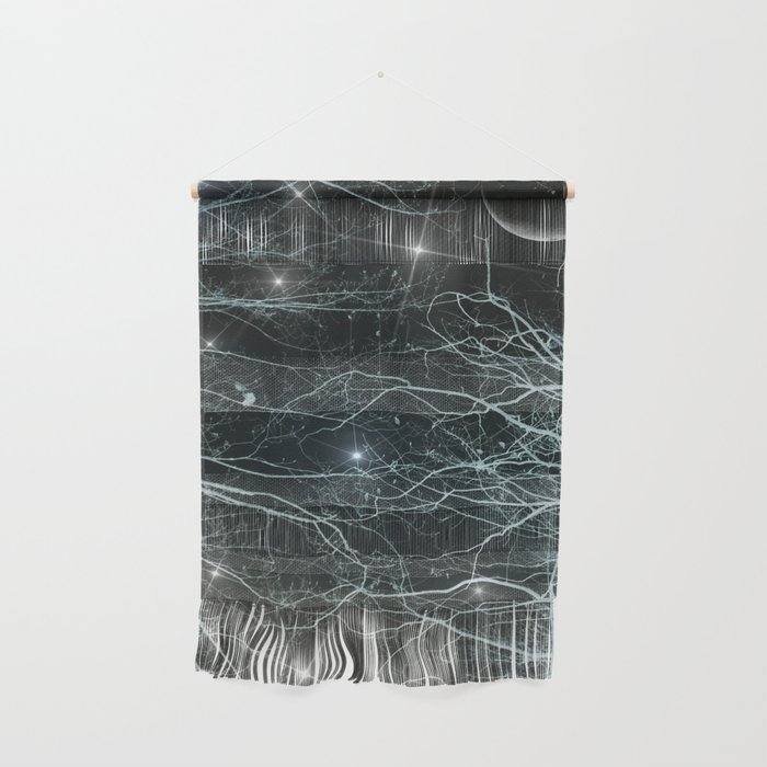 Moonlit Starry Night Sky Wall Hanging