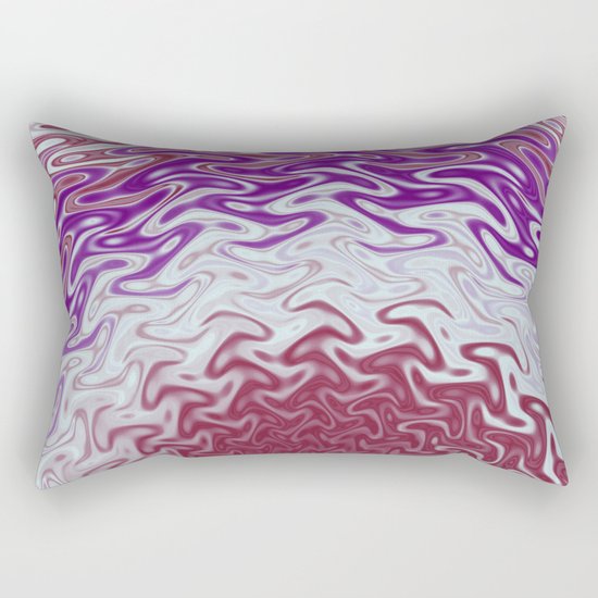 Fractal Rise in Pinks and Purples Rectangular Pillow