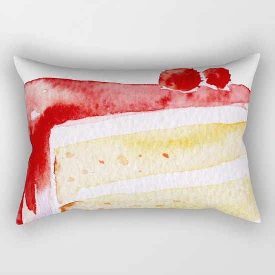 Cherry Cake Rectangular Pillow
